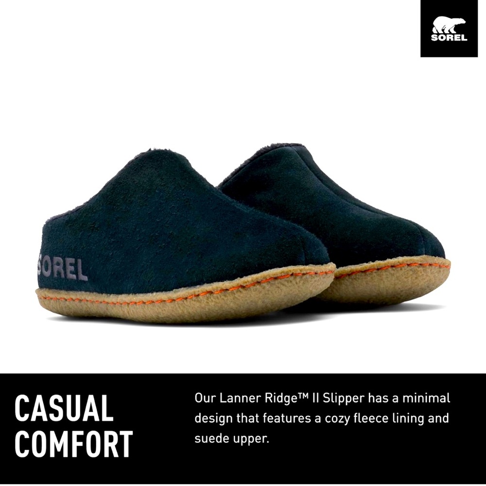 🖤Black Sorel Unisex-Youth Child Lanner Ridge Ii Slipper Size 3✨NEW in Box✨